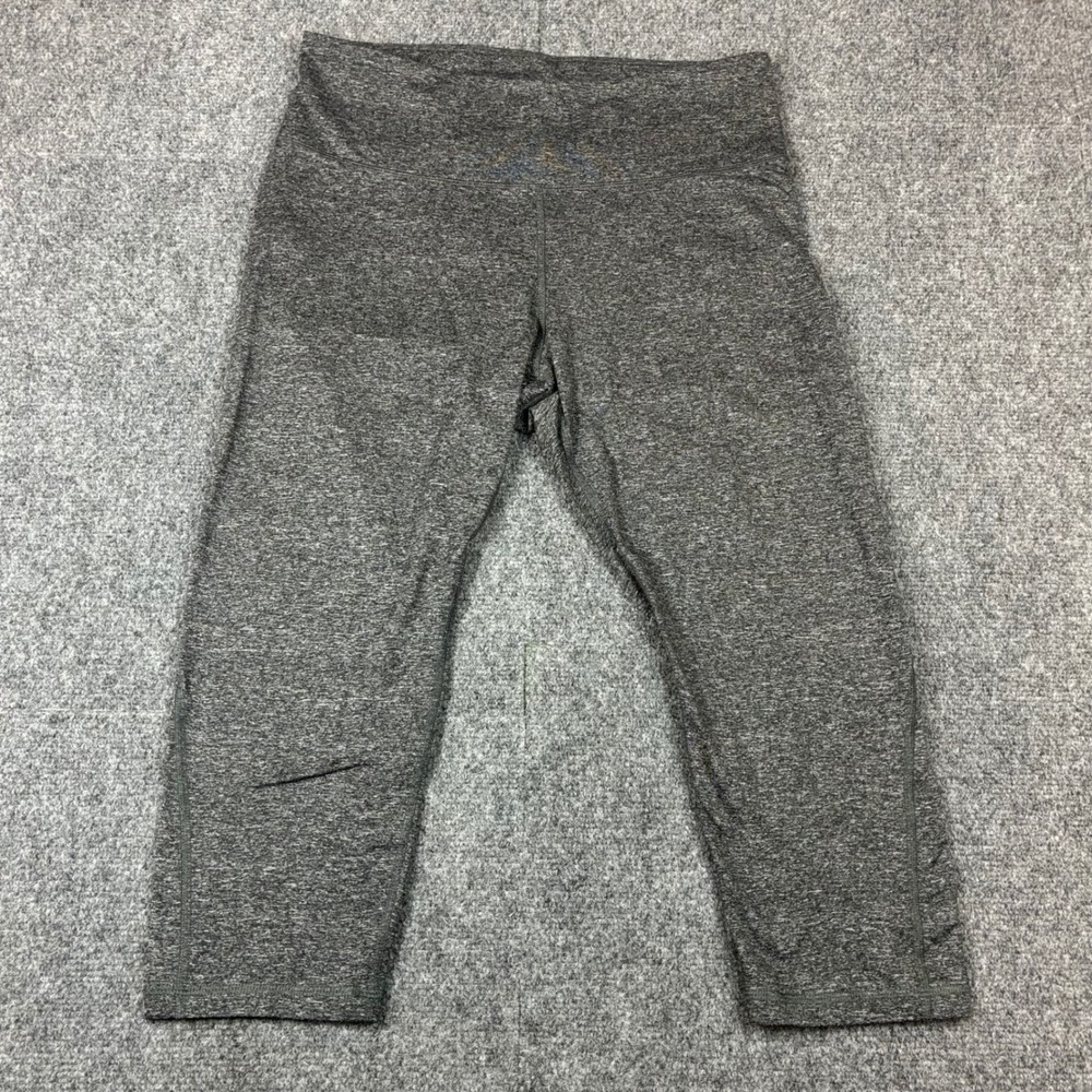 Old Navy Active Go-Dry Gray Heathered Cropped Leggings‎ Womens XL Workout Pants